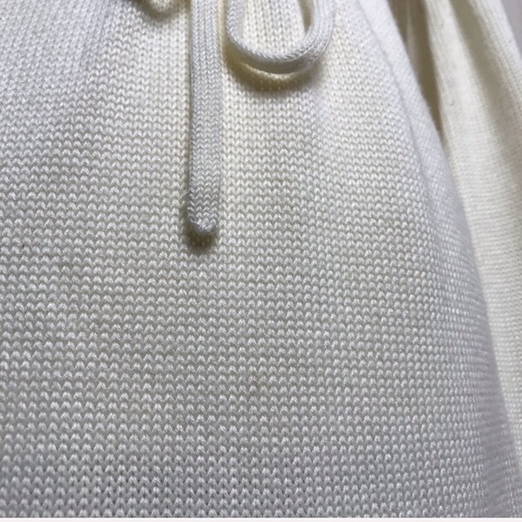 Calvin Klein Boho White Knit Midi Dress Cowl M - Picture 10 of 13
